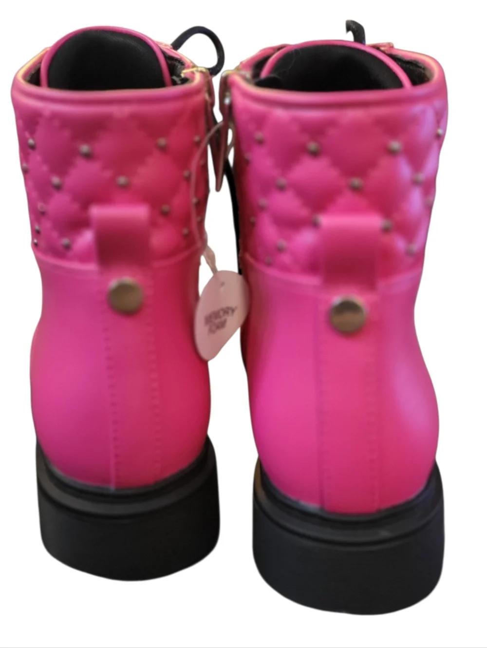 Sonoma Boots Hot Pink Waffle Sole Lace Ups  Girls‎ Size 2